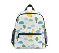 GAIREG Zaino per bambini e bambine, con dinosauri colorati dei cartoni animati, da viaggio, con targhetta per nome, mini, 3-8 anni, Dinosauri colorati dei cartoni animati, Small, Zaini Carino