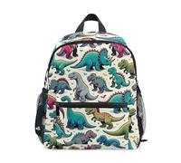 GAIREG Zaino per bambini e bambine, con simpatici dinosauri, zaino da viaggio con targhetta per nome, 3-8 anni, Dinosauri Carini 1, Medium, Zaini Carino