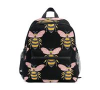 GAIREG Zaino per bambini per ragazze e ragazzi, carino api zaini prescolari neri con etichetta nome piccoli zaini scolastici per bambini, Cute Bees Nero, 3-5 Years, Zaini Carino
