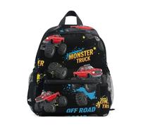 GAIREG Zaino per bambini per ragazze e ragazzi, Cool Monster Trucks Black Kindergarten Zaini con nome Tag Mini Kids School Bag, Cool Monster Trucks Nero, 6-8 Years, Zaini Carino