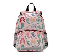 GAIREG Zaino per bambini per ragazze e ragazzi, sirene, rosa corallo, borsa da viaggio per bambini, 3-6 anni, M