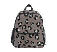 GAIREG Zaino per bambini per ragazze e ragazzi, stampa leopardata a pois nero borsa da viaggio con etichetta nome piccoli zaini per bambini, Macchie leopardate nere, 3-5 Years, Zaini Carino