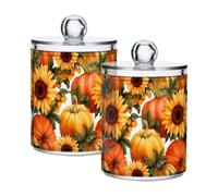 GAIREG Zucca Girasole Plastica Cotton Tampone Holder | Contenitori da bagno per utenti in bagno in comune, in plastica resistente alle cadute, coperchio aderente