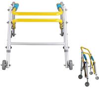 Gait trainer, deambulatore pieghevole per bambini a quattro ruote, camminatore di formazione in piedi carrello per esercizi di riabilitazione per fratture di disabilità (Size : 70-79cm)