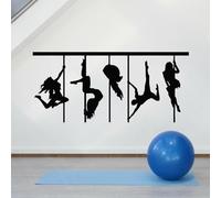 GAIZHEWO Creativo Pole Dancer Silhouette Adesivo da parete in vinile Dance Studio Bar Girl Room Soggiorno Carta da parati rimovibile