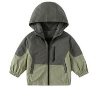 Gajaous Giacchino con cappuccio e cerniera per bebè e bambini, antivento leggero, giacca casual per esterni