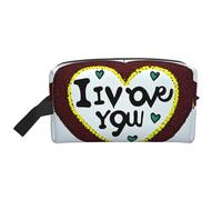 GaJher Beauty case da viaggio grande, riutilizzabile, con stampa di confessioni d'amore, kit da toeletta, organizer portatile per trucco, oggetti essenziali quotidiani, bianco, taglia unica, Bianco,