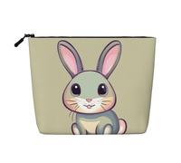 GaJher Cute little bunny Fake Hemp Makeup Bag - La tua soluzione unica per articoli da toeletta da viaggio e cosmetici quotidiani - Custodia con cerniera, nera, taglia unica, Nero, One Size