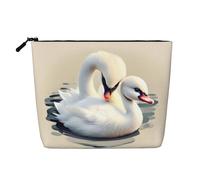 GaJher Cute Little Swan - Trousse per il trucco in canapa finta, la tua soluzione unica per articoli da toeletta da viaggio e cosmetici quotidiani, custodia con cerniera, nera, taglia unica, Nero, One