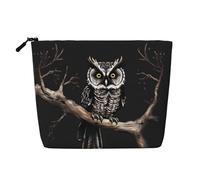 GaJher Late Night Owl Fake Hemp Makeup Bag - La tua soluzione unica per articoli da toeletta da viaggio e cosmetici quotidiani - Custodia con cerniera, nera, taglia unica, Nero, One Size
