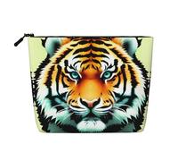 GaJher Little fat tiger head Fake Hemp Makeup Bag - La tua soluzione unica per articoli da toeletta da viaggio e cosmetici quotidiani - Custodia con cerniera, nera, taglia unica, Nero, One Size