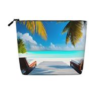 GaJher Maldives Holidays - Trousse per trucchi in canapa finta, la tua soluzione unica per articoli da toeletta da viaggio e cosmetici quotidiani, custodia con cerniera, nera, taglia unica, Nero, One