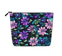 GaJher Purple Camellia - Borsa per trucchi in canapa artificiale, la tua soluzione One Pack per articoli di cultura da viaggio e cosmetici quotidiani, tasca con cerniera, nero, taglia unica, Nero ,