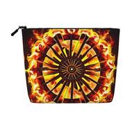 GaJher Turning the flame Borsa per il trucco in canapa finta, la tua soluzione unica per articoli da toeletta da viaggio e cosmetici quotidiani - Custodia con cerniera, nera, taglia unica, Nero, One