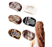 GAJUS 1.Mollettone Capelli Donna 6 Pezzi, Pinza Antiscivolo ed Elegante, Hair Clip Piatto Stile Francese per Tutto il Giorno, 6 Colori alla Moda, Accessorio Pratico e Funzionale