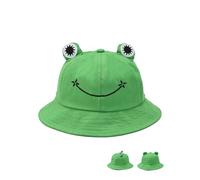 GAJUS 1 pz cappello pescatore, cappello da pesca, cappello pesca pieghevole in cotone, cappello da sole a forma di rana, cappello da pescatore,cappello a secchiello,cappello a secchiello rana carina