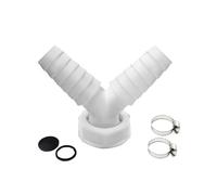 GAJUS 1 pz doppio raccordo per lavatrice, lavastoviglie 1 pollice - adattatore per scarico lavastoviglie e lavatrice - adattatore a Y con raccordo di ingresso 19-24 mm e tubo di uscita DN 25