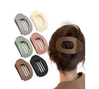 GAJUS 6 Pezzi Mollettone Capelli Donna Antiscivolo, Pinza Capelli Eleganti Stile Francese per Tutto il Giorno, Hair Clip Piatto con 6 Colori Moda