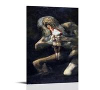 GAJUST Poster su tela di Saturno che divora suo figlio Saturno divorando suo figlio dipinto da Francisco Goya circa 1823, poster artistico su telaio, 40 x 60 cm