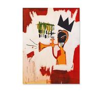 GAJUYL Jean-Michel Basquiat, poster con tromba, graffiti, serie artistica, stampa su tela, pittura decorativa, senza cornice, 45 x 60 cm