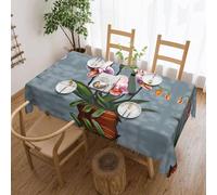 GAJYFCL Tovaglia quadrata con orchidee fiorite, 137 x 183 cm, elegante e perfetta per tavoli da pranzo, feste e occasioni speciali.