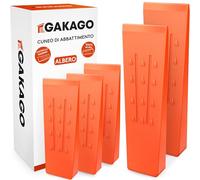 Gakago Set di Cunei da abbattimento (Confezione da 5) - Cunei in plastica Antiscivolo con Scaglie spinate e Grana profilata - Estremamente Resistenti agli Urti e al Gelo