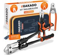 Gakago Set tagliabulloni, tagliabulloni da 35 cm con mini tagliabulloni da 20 cm e tagliafili con borsa inclusa, taglia-metallo con lame CR-V per filo, metallo e recinzione