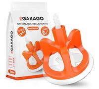 Gakago Sistema di livellamento per piastrelle set da 300 pezzi 2 mm - Ausilio per la posa per un'esecuzione perfetta delle fughe - Gamma superiore per spessori di piastrelle da 3 a 18 mm