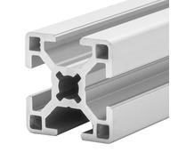 Gal Industrial Profilato in alluminio 30x30 mm | Profilo da 120 cm in alluminio da costruzione tipo R | Scanalatura 8 | Compatibile con AlClipTec per Bosch Item - taglio su misura