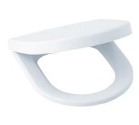 Gala Blue - Sedile fisso per WC bianco lucido, include kit di fissaggio e cerniere in acciaio inox, colore bianco, misure 36 x 4 x 46 cm - Modello G5148501