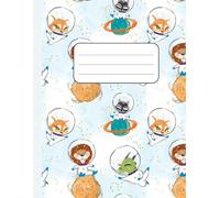 Galactic Animal Explorers - Space Adventure Notebook: Fun Composition Notebook for Kids - 110 Lined Pages, Cute Lion, Cheetah & Raccoon Astronauts in ... Cosmic Design with Planets & Asteroids