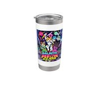 Galactic Funny Clash Space Cats Illustration Graphic Cartoon Bicchiere termico in acciaio inox doppia parete