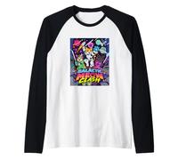 Galactic Funny Clash Space Cats Illustration Graphic Cartoon Maglia con Maniche Raglan
