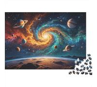 Galactic Nebula Jigsaw Puzzles 1000 Piece Recyclable Deep Space Cosmic Puzzle per Elderly Educativo Game Decompressione Ideal per Holiday Blessings Gift 70x50cm/1000pcs