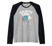 Galactic Soul Carino Scheletro Galleggiante nello Spazio Maglia con Maniche Raglan