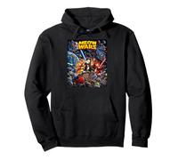 Galactic Space Cats Funny Battle Sci Fi Adventure Art Felpa con Cappuccio