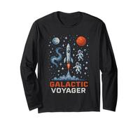 Galactic Voyager Space Explorer Astronomy Uomo Maglia a Manica