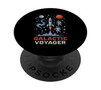 Galactic Voyager Space Explorer Astronomy Uomo PopSockets PopGrip Adesivo