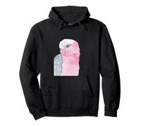 Galah Rosa rosalbin cacatua Acquerello Ritratto Felpa con Cappuccio