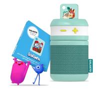 Galakto - Lettore musicale e ascolto per bambini a casa e in viaggio, con 2 token "I puffi", "Fox & Sheep", senza internet, pronto per l'ascolto ovunque, funzionamento semplicissimo, lunga durata