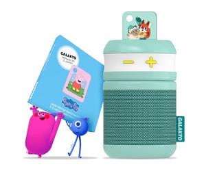 Galakto - Lettore musicale e ascolto per bambini per casa e in viaggio, con 2 token "Peppa Pig" / "Fox & Sheep", senza internet, pronto per l'ascolto ovunque, funzionamento semplicissimo, lunga durata