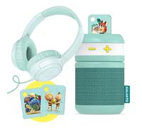 Galakto - Lettore musicale per bambini e ascolti per casa e in viaggio, Token Fox & Sheep + 2 token aggiuntivi (ape Maja/I Puffi) + cuffie senza internet, lunga durata della batteria
