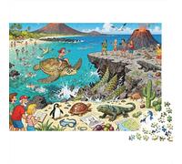 Galapagos Islands Wildlife Whirlwind Puzzle in Legno Impermeabile Puzzles Da 1000 Pezzi Regali Per Adulti Colorati Giochi Educativi