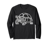 Galápagos Tortoise Line Art Wildlife Nature Rettile Maglia a Manica