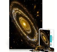 Galassia a spirale nello spazio, puzzle da 1000 pezzi per adolescenti, gioco di logica, divertimento e svago, bordo trasparente, oggetto da collezione 38x26cm