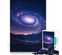 Galassia a spirale sopra le montagne, puzzle da 1000 pezzi per ragazzi, gioco di logica, divertimento da costruire insieme, taglio di precisione, regalo elegante 38x26cm