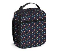 Galassia, Borsa per il pranzo Borsa per il pranzo isolata Borse riutilizzabili per donne Uomini Lavoro Picnic Campeggio, Pianeti e stelle a forma di punto, Borsa per il pranzo portatile per adulti Mul