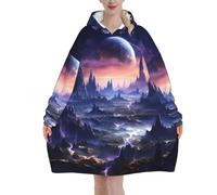 Galassia Stelle Colline/Coperta con cappuccio indossabile per uomo e donna,