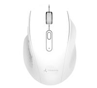 GALATEA Mouse Triadine Wireless 2,4 GHz 3200 DPI Bianco - Mouse Ottico Ergonomico, 6 Morsi, Sensore Regolabile 800-3200 DPI, Ricevitore USB, Batteria AA inclusa