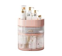 Galatée Anti-polvere Bottiglia Alta Organizzatore Trucco Scrivania Cassetti Conservazione Gioielli in Plastica Scatola di Immagazzinaggio Cosmetici Contenitore Vari per la Casa Scatola - Rosa - M